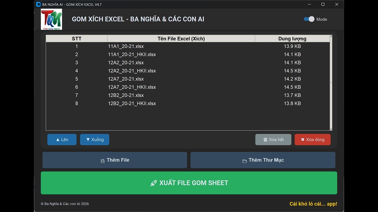Hướng dẫn chi tiết cách sử dụng Gemini để lập trình tạo mini app Ghép file Excel siêu nhanh