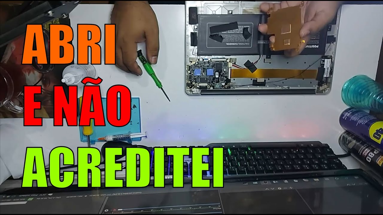 Notebook - Positivo Q232A - Desmontagem, Manutenção Preventiva. Análise de Possibilidade de BKP