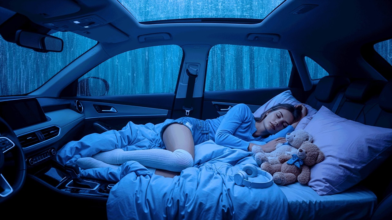 Chuva Forte no Carro com Trovões /Relaxamento Profundo, Sono Instantâneo e Alívio da Ansiedade |ASMR