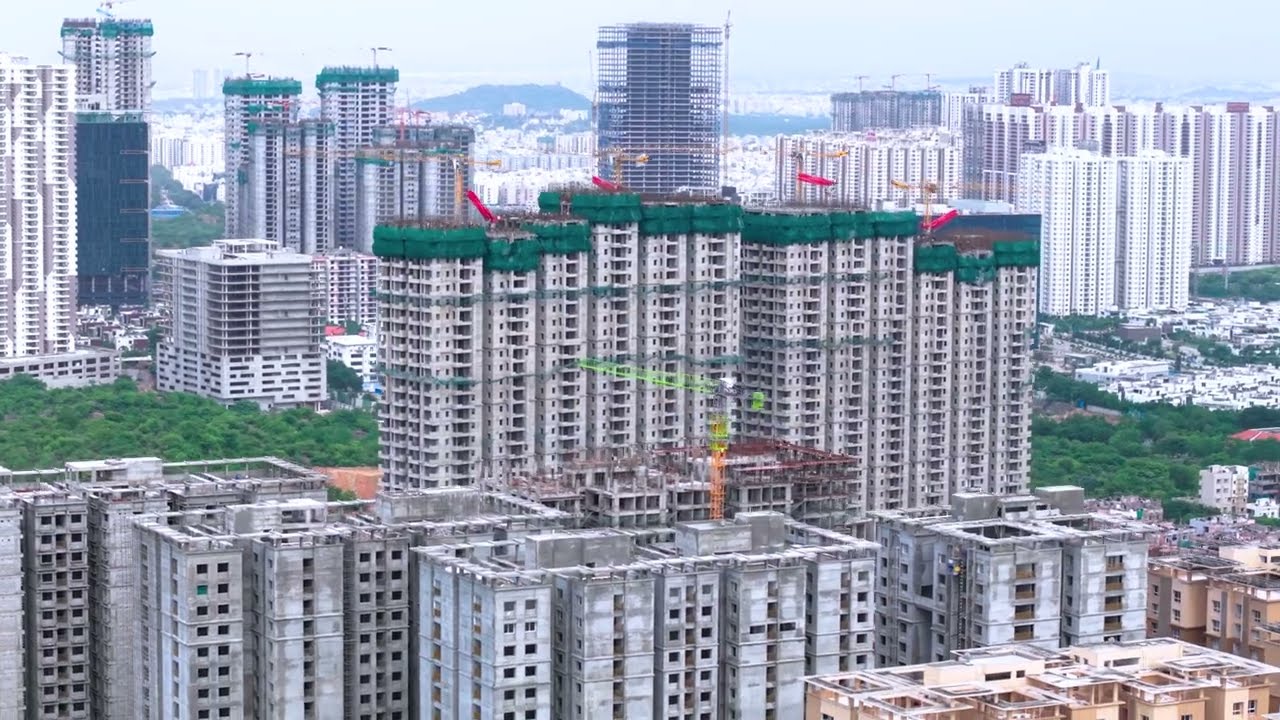 FINANCIAL DISTRICT , KOKAPET SKYLINE DRONE VIEW