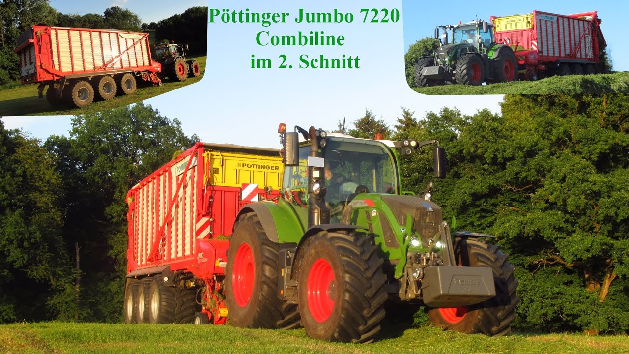 Pöttinger Jumbo 7220 Combiline mit Fendt Vario 724 Profi Plus im 2. Schnitt  |Drohne|