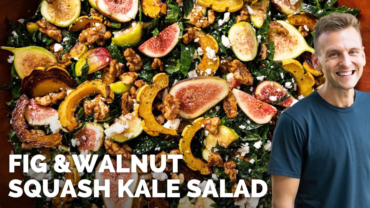 Fig, Walnut & Squash Kale Salad