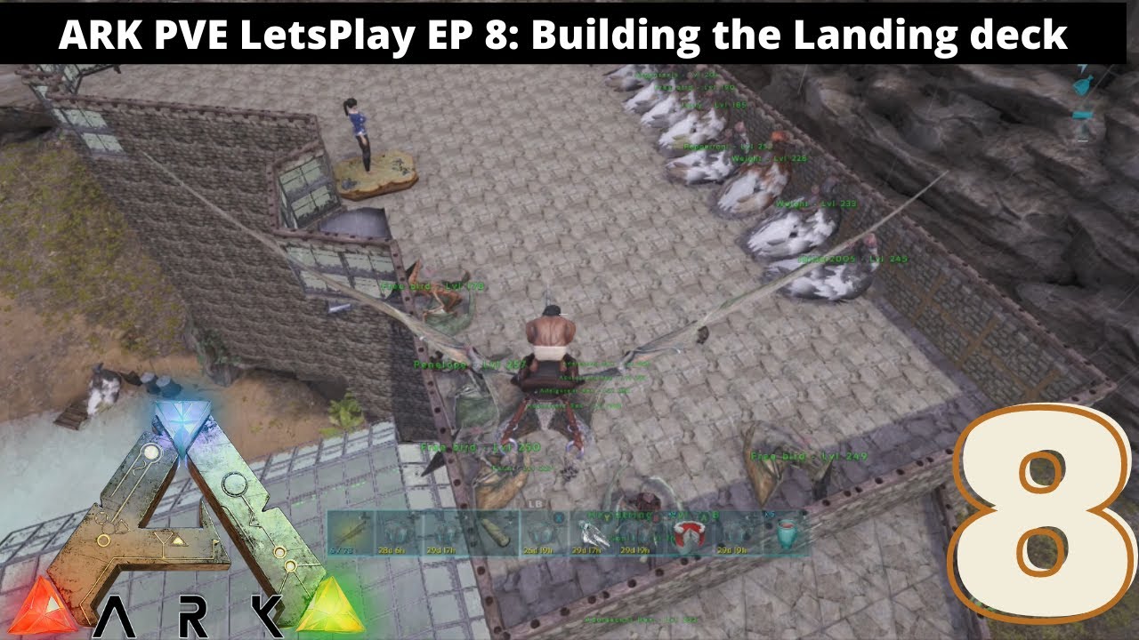 ARK PVE Lets Play EP 8: Building The Landing Deck