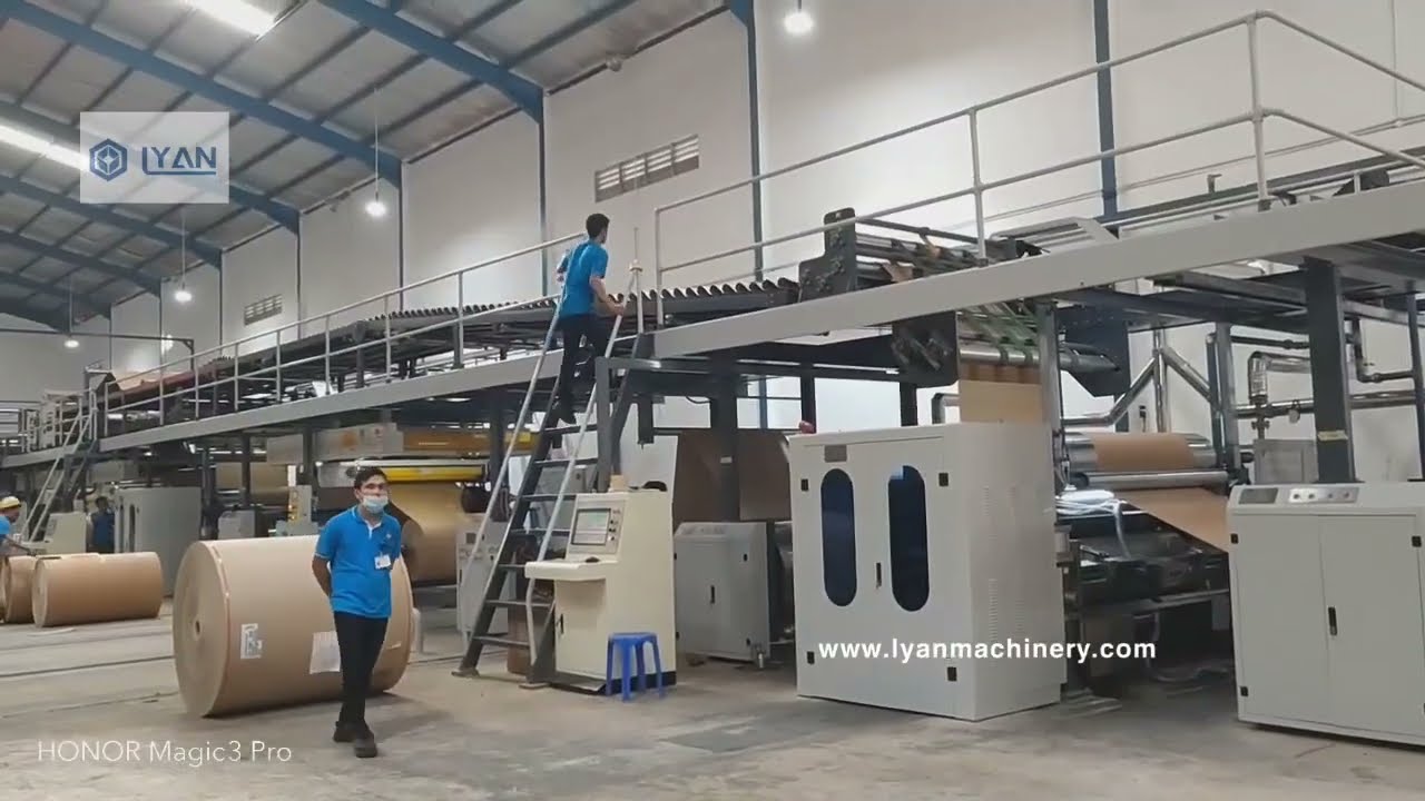 LYAN-1850 double wall corrugated cardboard production line / corrugator