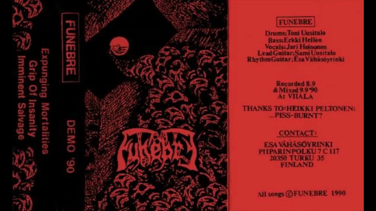 FUNEBRE - Demo '90 (Finland, Death Metal, 1990)