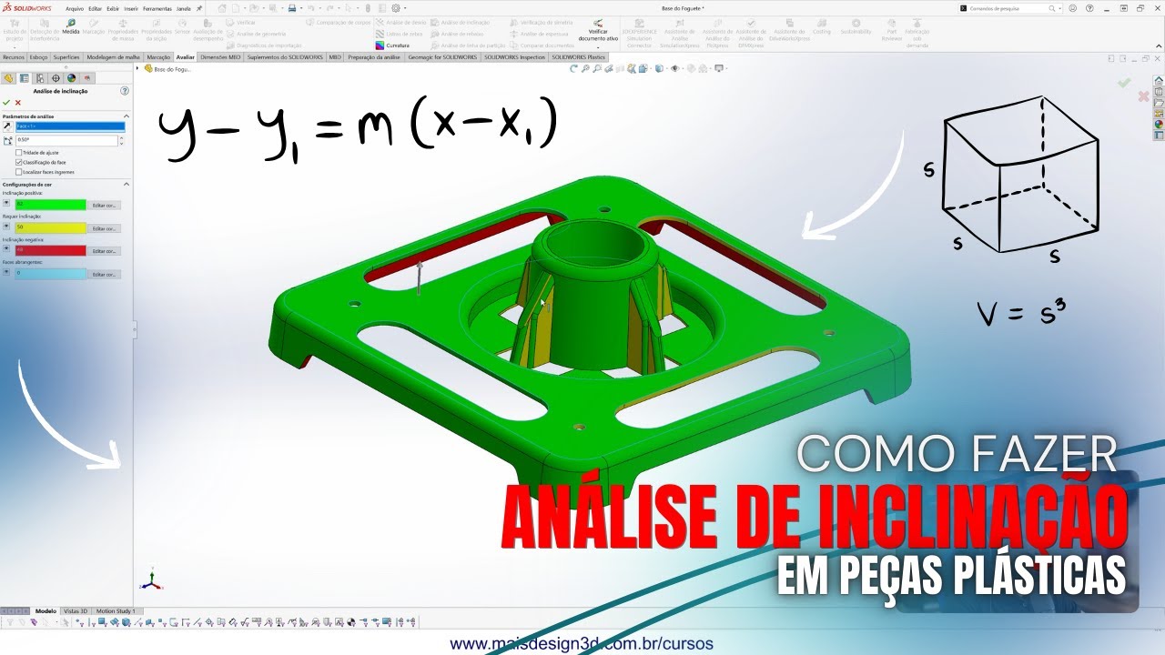 COMO FAZER ANÁLISE DE INCLINAÇÃO NO SOLIDWORKS
