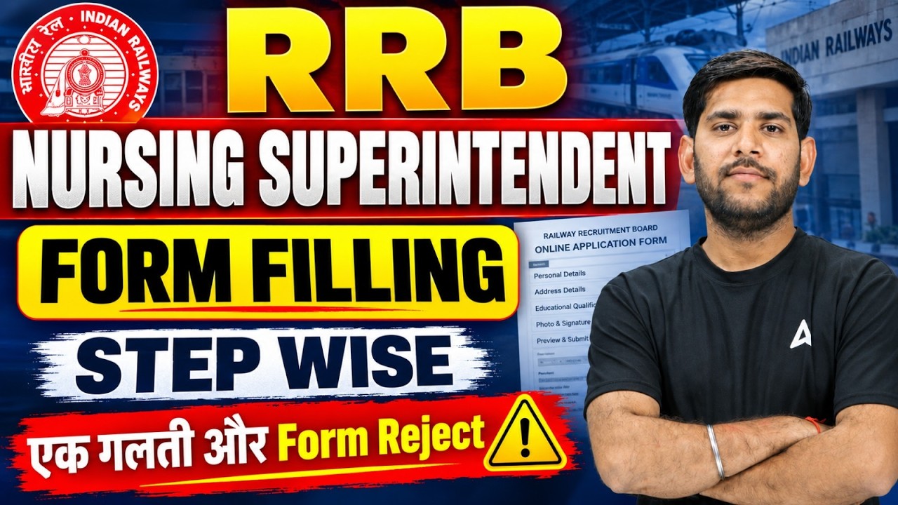 RRB Nursing Superintendent Vacancy 2026 | RRB Nursing Superintendent Form Fill UP 2026