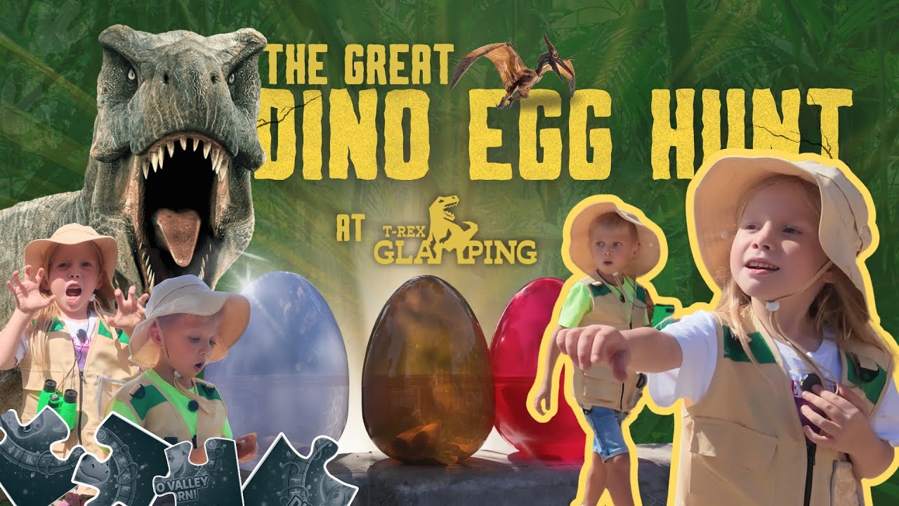 Большая охота за яйцами динозавров в T-Rex Glamping