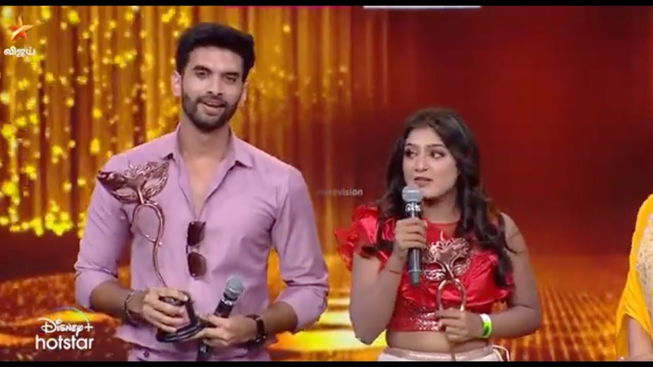Budding Young Pair - Prem Jacob & Varshini 😍❤️ 9th Annual Vijay Television Awards Preview