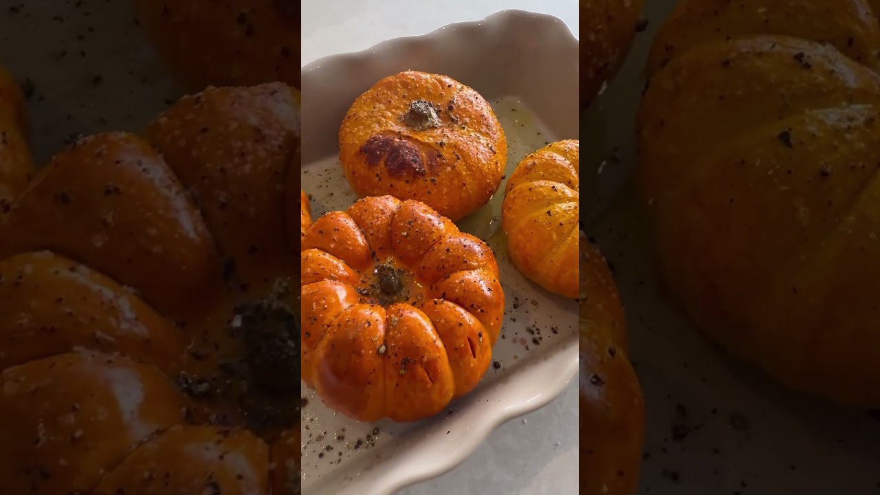 Camembert stuffed pumpkins 🎃 