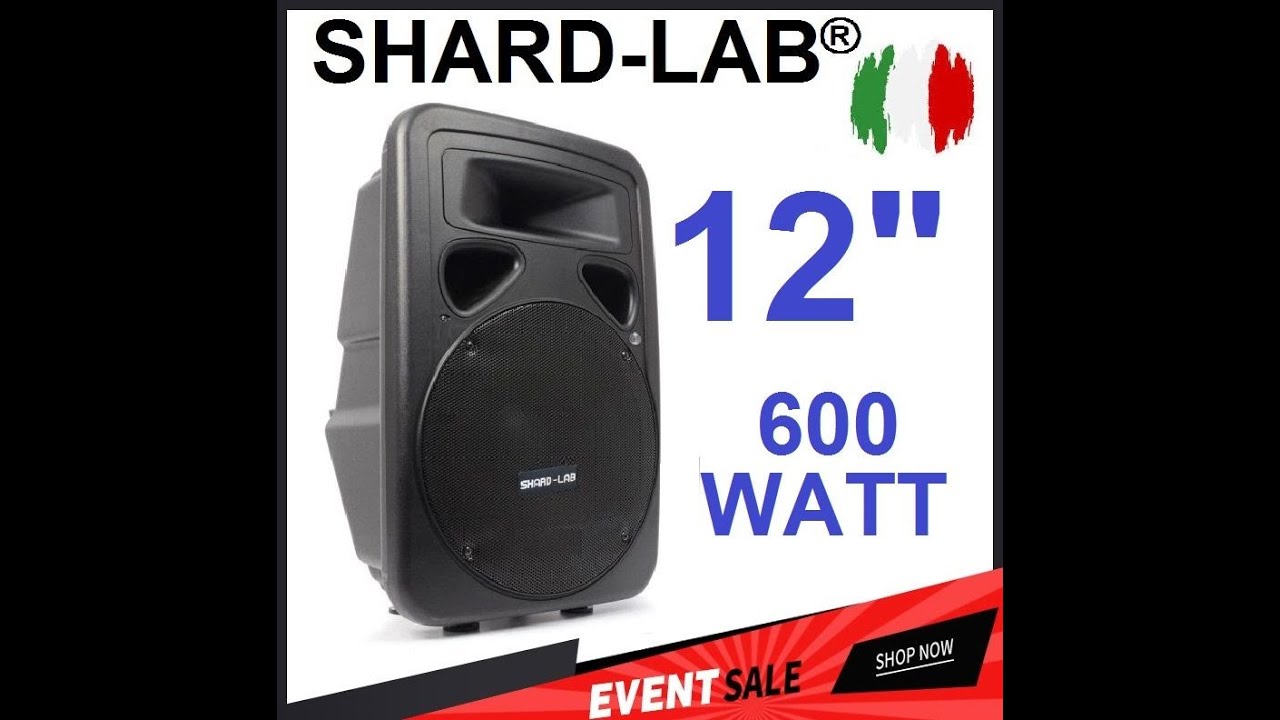CASSA AMPLIFICATA ATTIVA FULL-RANGE 600W WOOFER 12