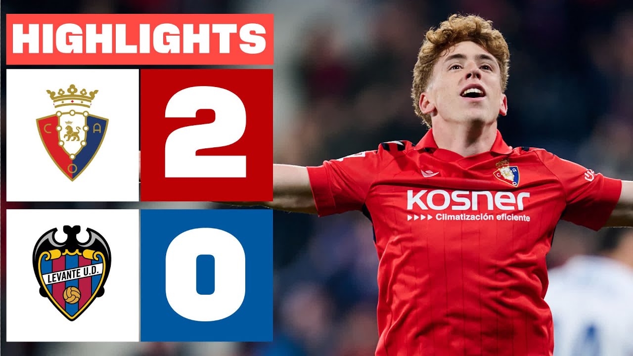 CA OSASUNA 2 - 0 LEVANTE UD | RESUMEN LALIGA EA SPORTS
