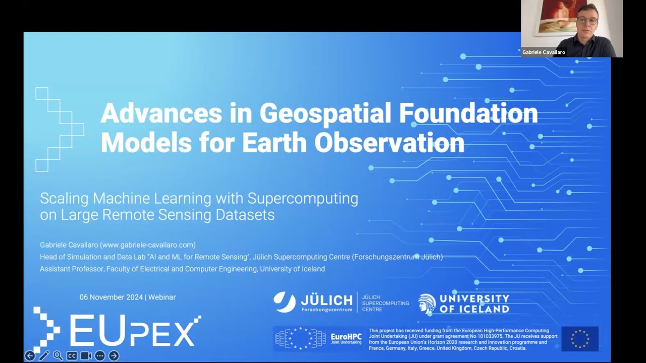 EUPEX webinar - 6 November 2024 - Advances in Geospatial Foundation Models for Earth Observation
