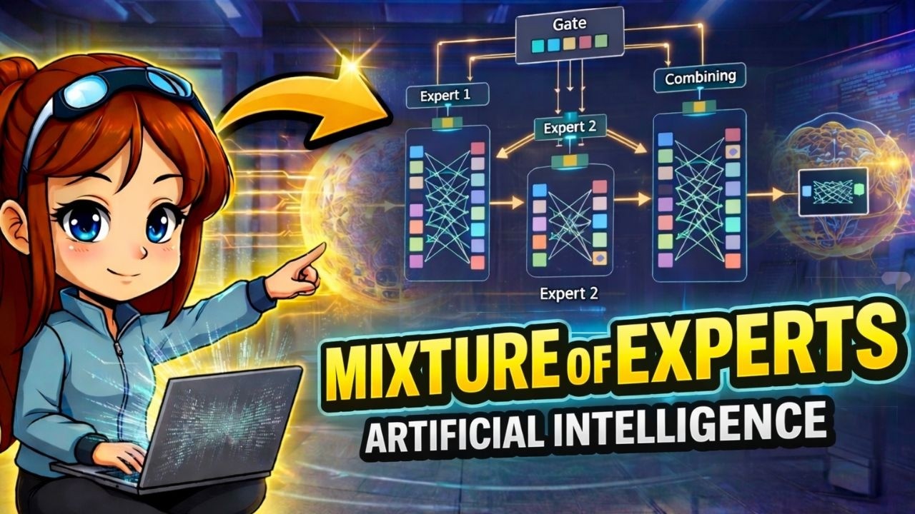 Mixture of Experts (MoE) in 4 mins | AI Tutorial for Beginners