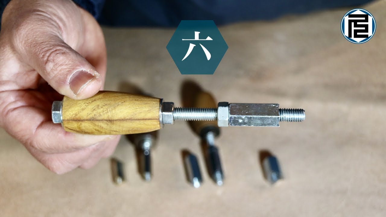 六角形の穴を掘るためのノミ　Tools to make a hexagonal hole