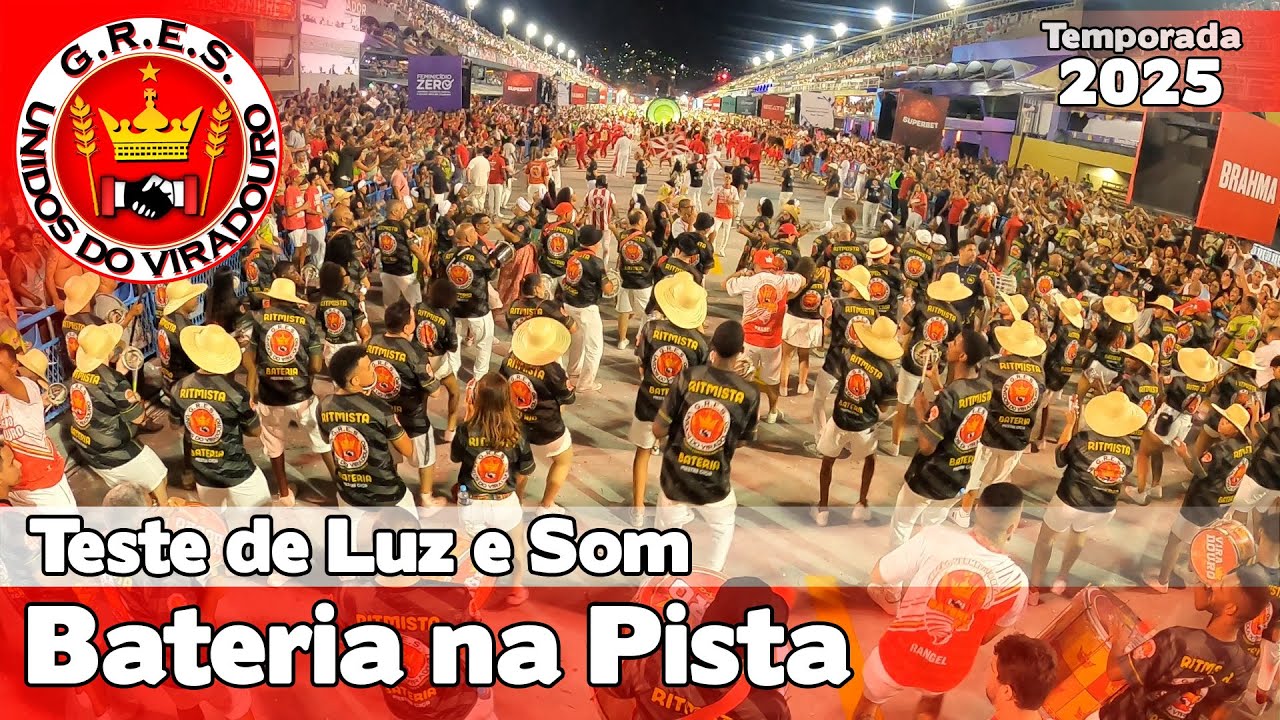 Viradouro 2025 | Pista   - Ensaio Técnico Teste de Luz e Som |  Samba ao vivo #ET25