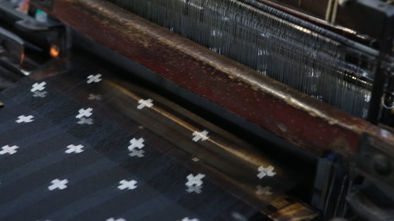02 KURUME KASURI 久留米絣- Japanese ikat / Modern technique (machine weaving, chemical dye)