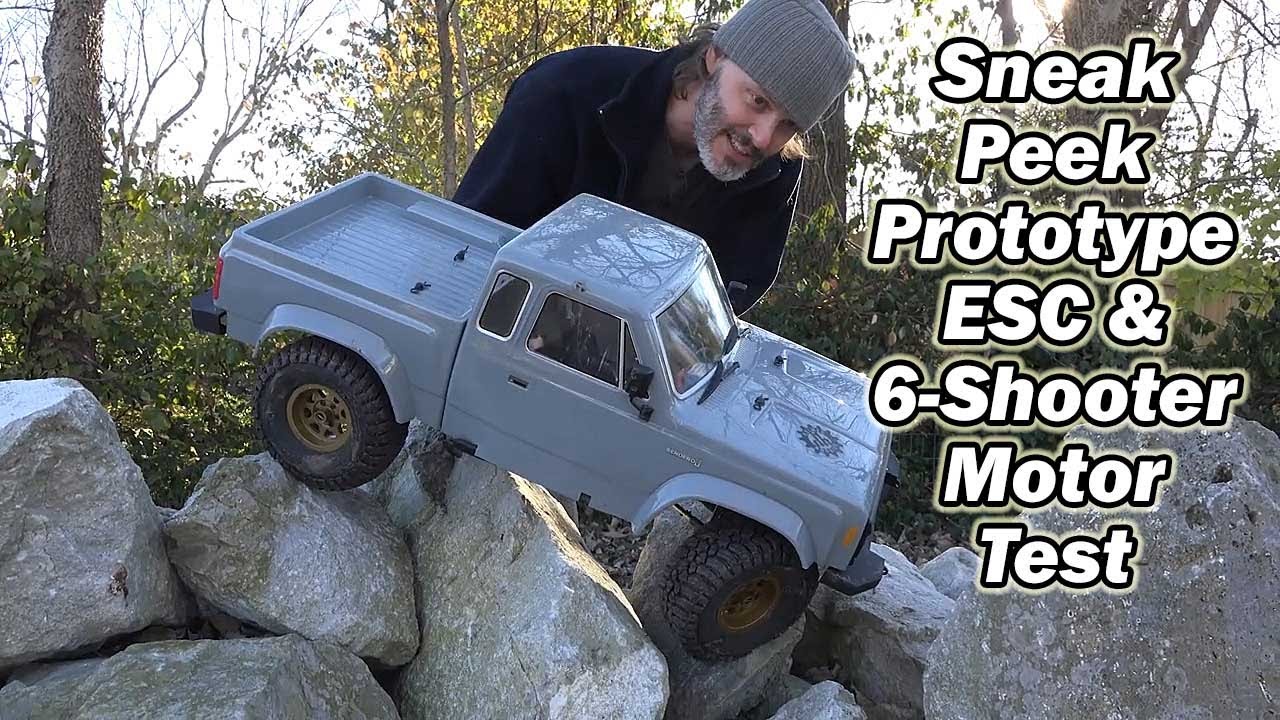 Crawl Time! Prototype RC Crawler ESC & 6-Shooter Brushless Motor Test - Holmes Hobbies