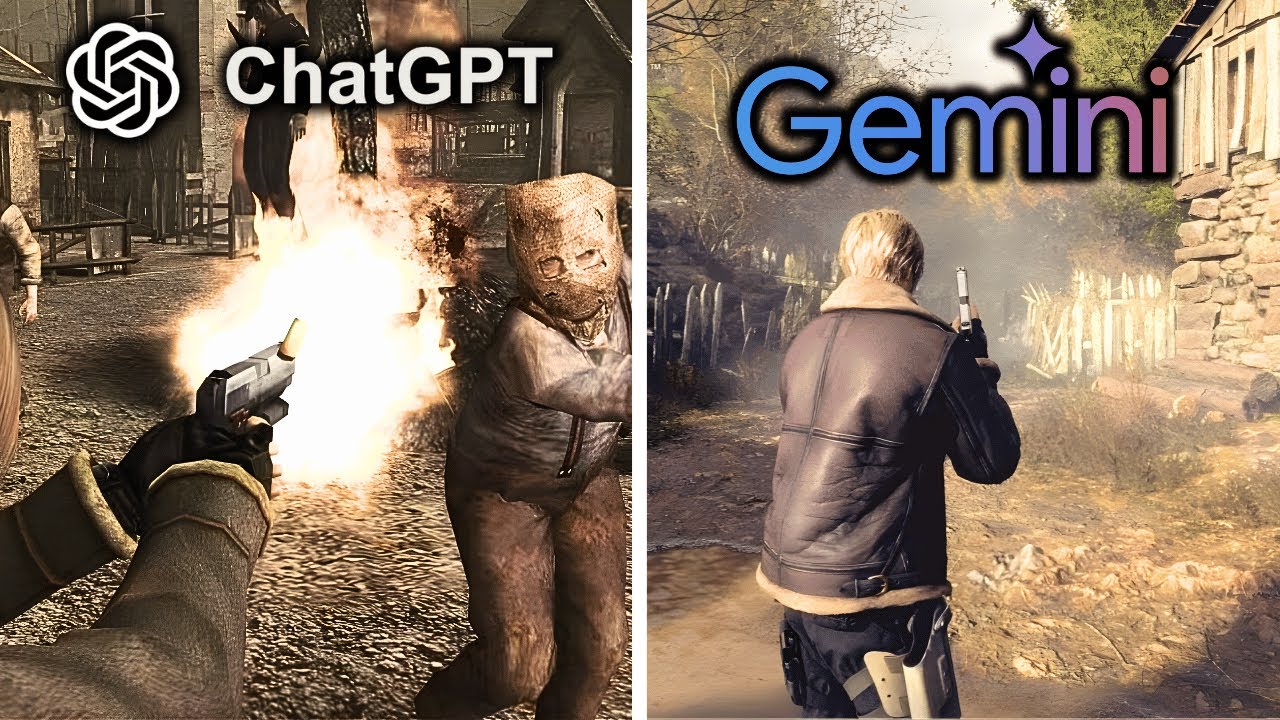 ChatGPT vs Gemini Criando Resident Evil 4 do ZERO! (MEDO!)
