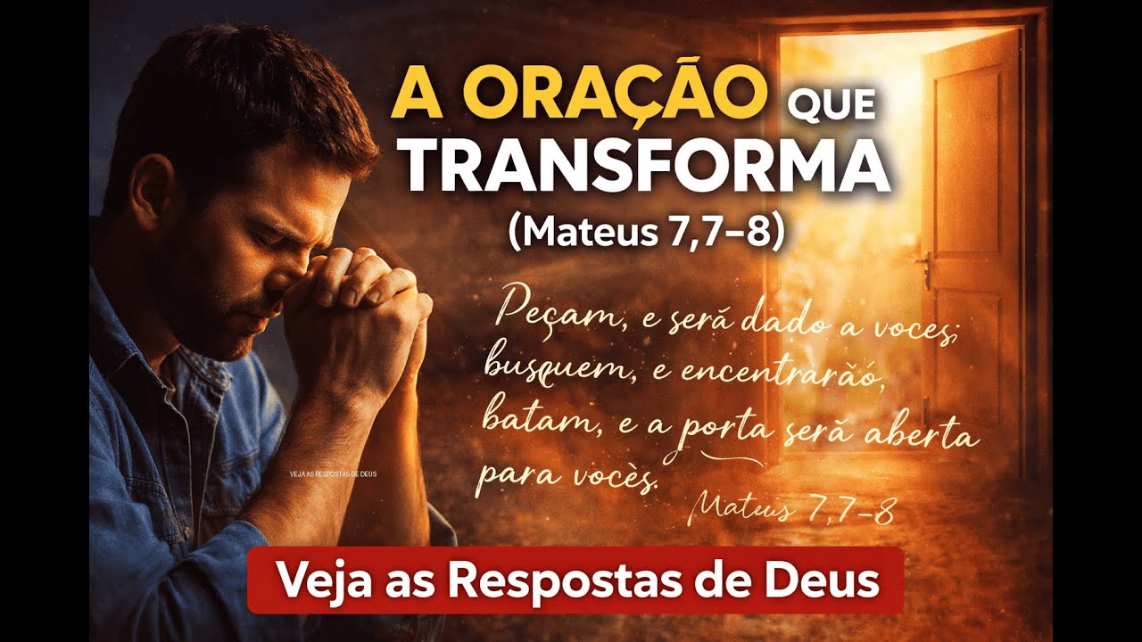 A Oração que Transforma Veja as Respostas de Deus (Mateus 7,7-8)
