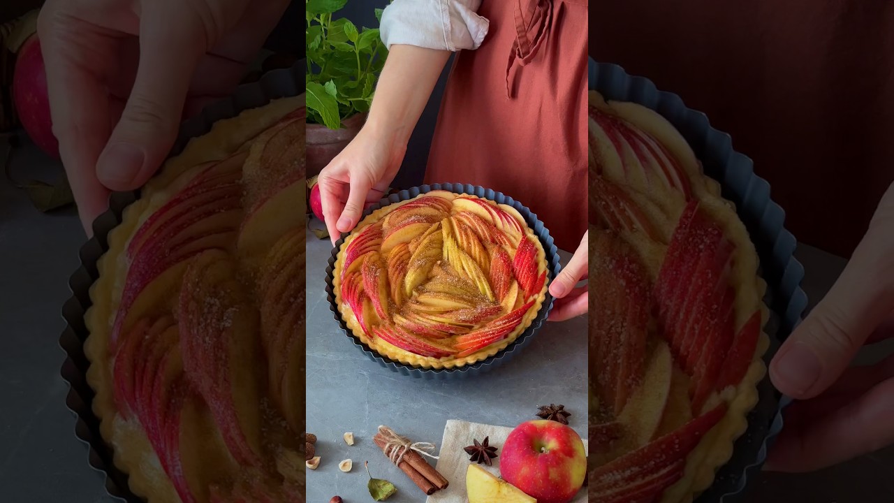 The Most Delicious Apple Tart with Almond Cream🍎🥰 #applepie  #appletart  #recipe  #food #fallrecipe