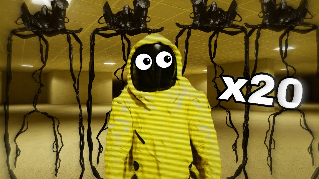 Hazman Vs. 20 Bacterias | Backrooms: Escape Together