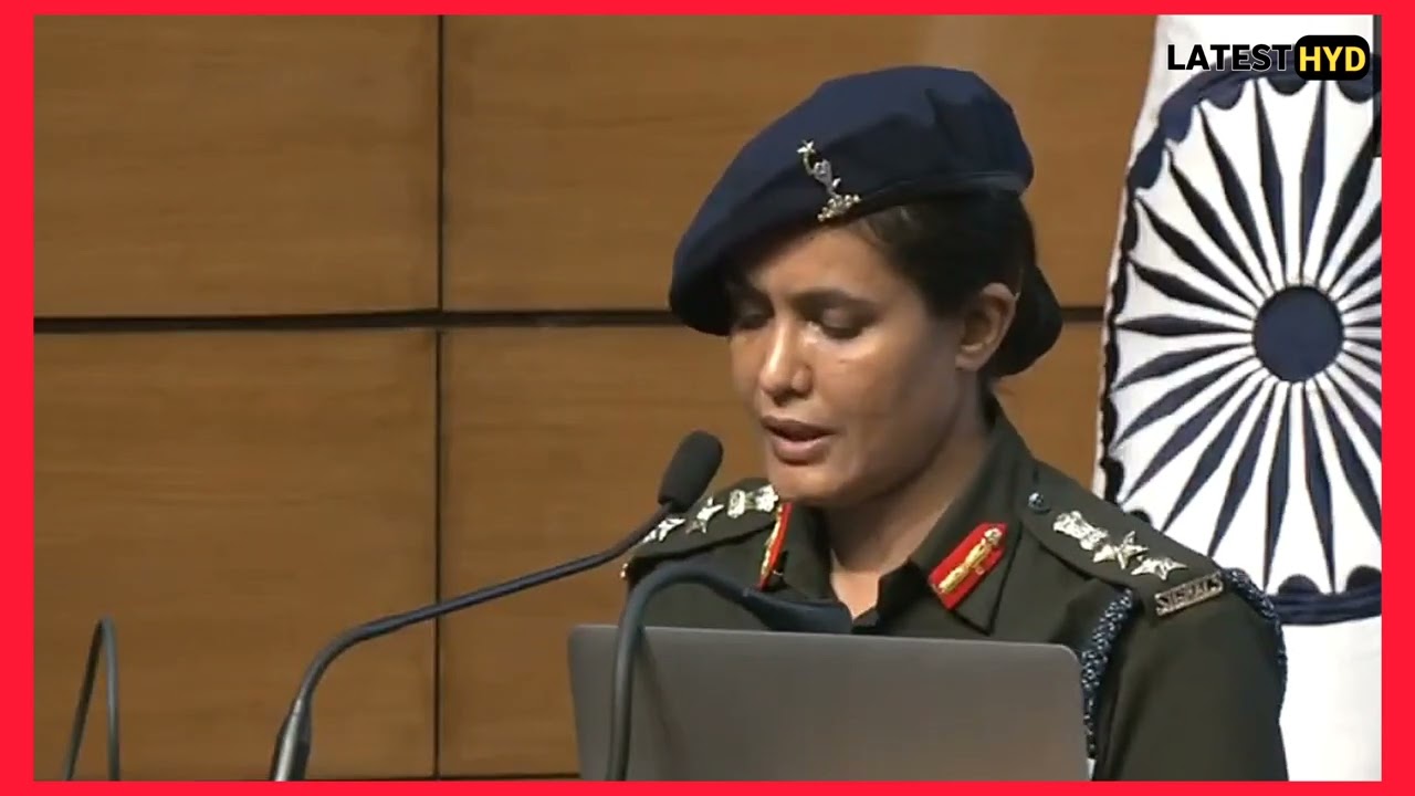 Army colonel Sofia Ansari briefing the operations sindoor.#latesthyd