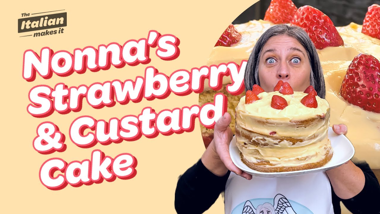 Strawberry and Custard Cake Recipe