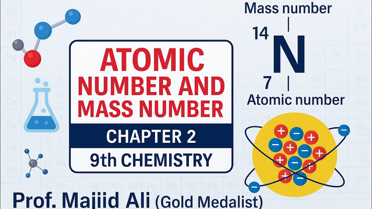 L-8.   Atomic Number and Mass Number | 9th Class Chemistry Chapter 2 | Prof. Majid Ali
