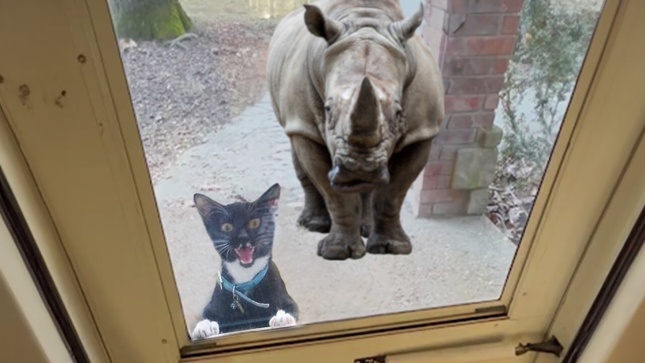 When your cat brings home a friend! Cats vs animals!