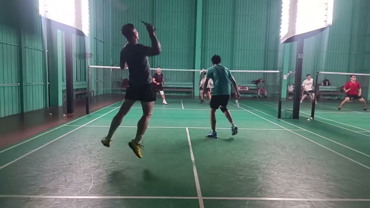 ซ้อมเตรียมแข่งมือ N บาส+หนุ่ม vs นึก+หลุยส์ สนามสรารม 25/2/26