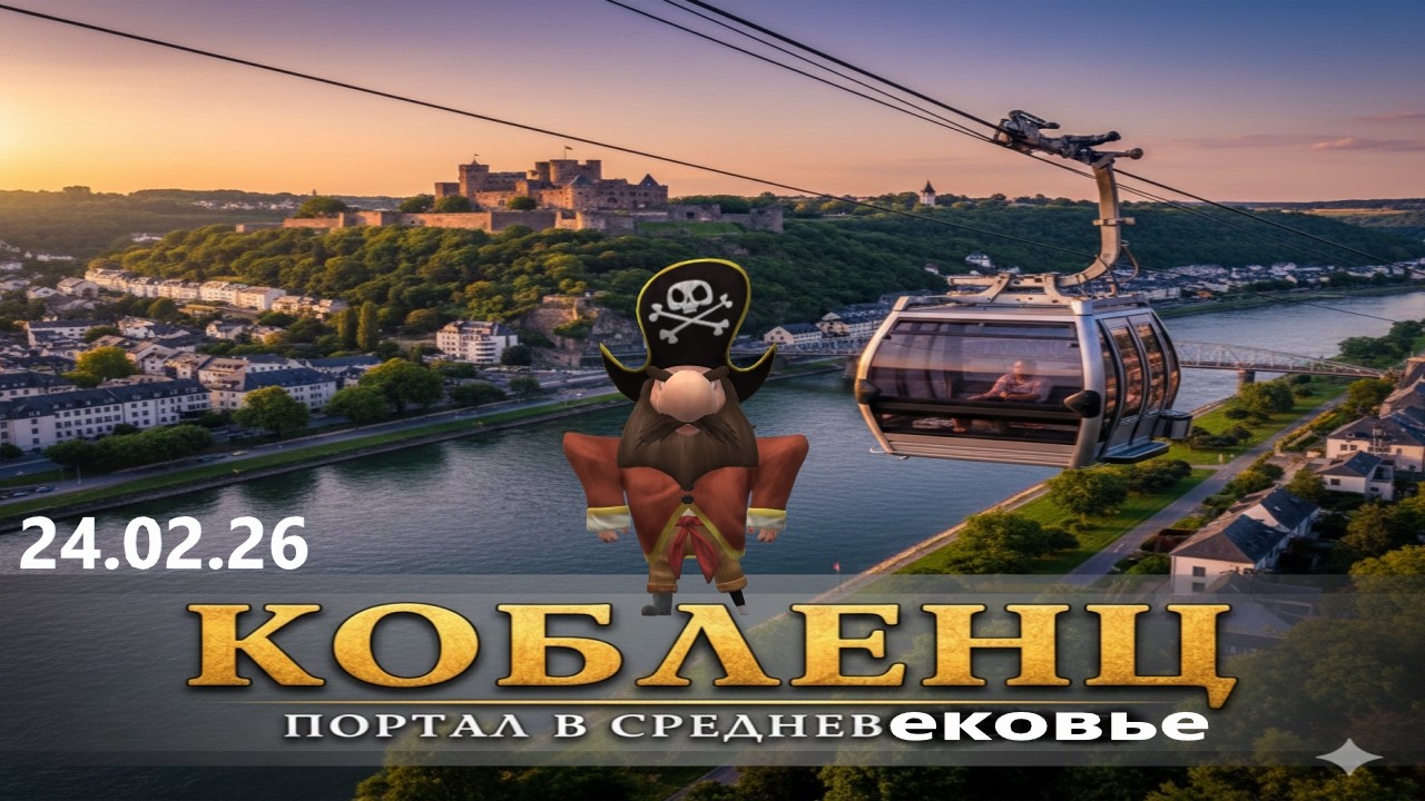 🩷Путешествие во времени: Кобленц и средневековая крепость Эренбрайтштайн (Ehrenbreitstein)😀