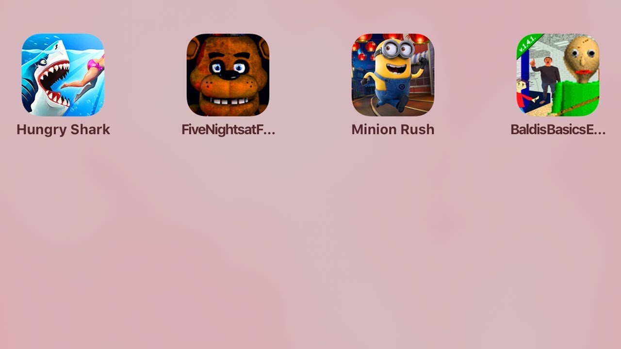 Baldi's Basics Edication Minion Rush Five Nights at Freddy's 1 Hungry Shark World