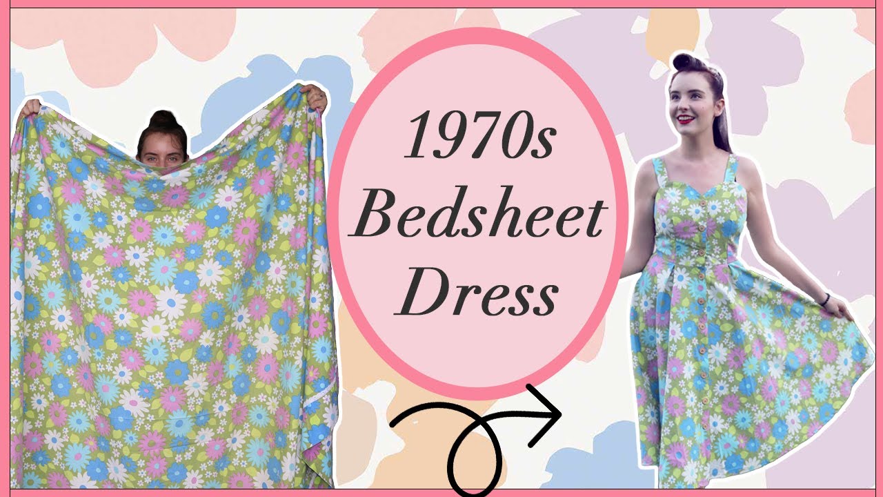 Sewing a Dress from 70s Flower Power Bedsheets - Vintage Sewing Adventures