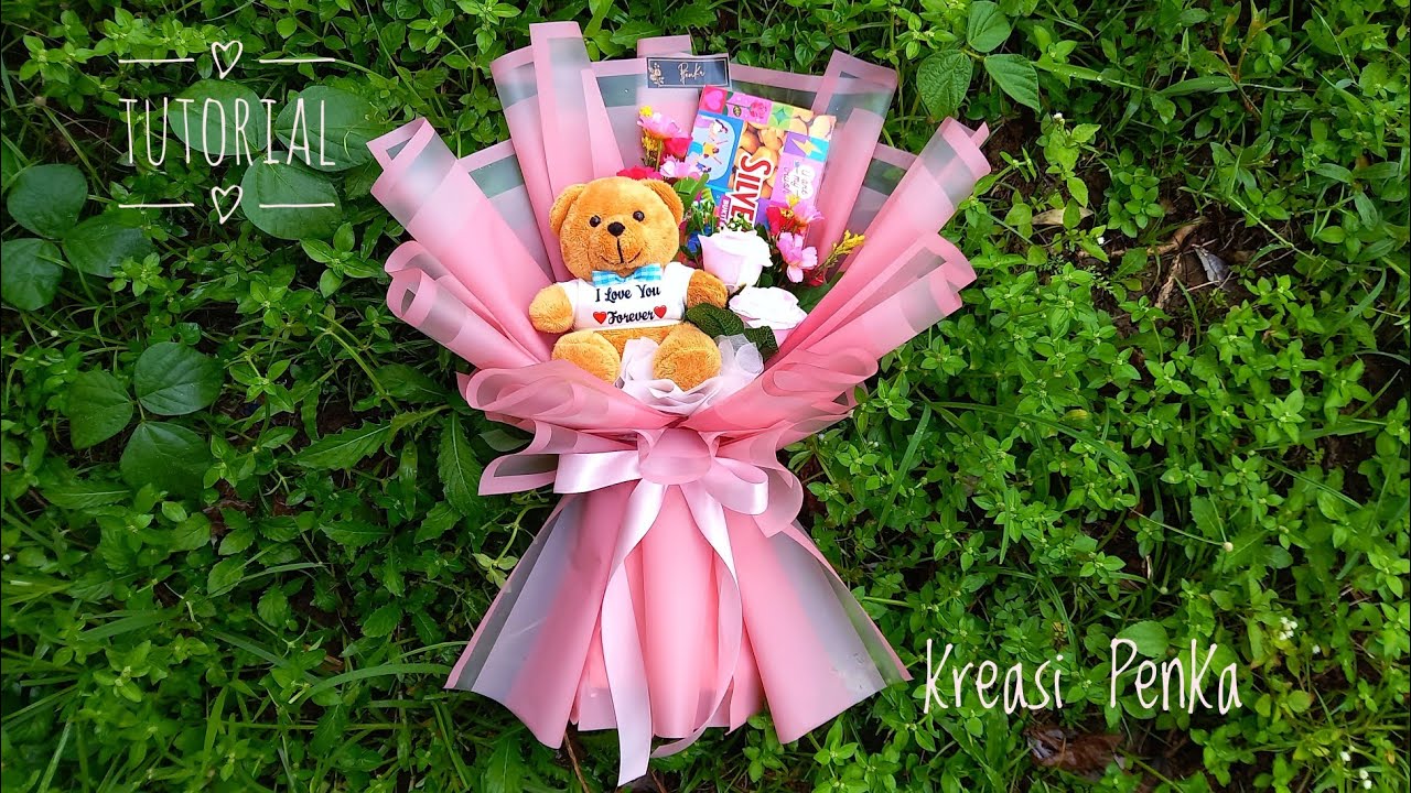 Tutorial Buket Cokelat & Boneka | Buket Silverqueen untuk Cewek