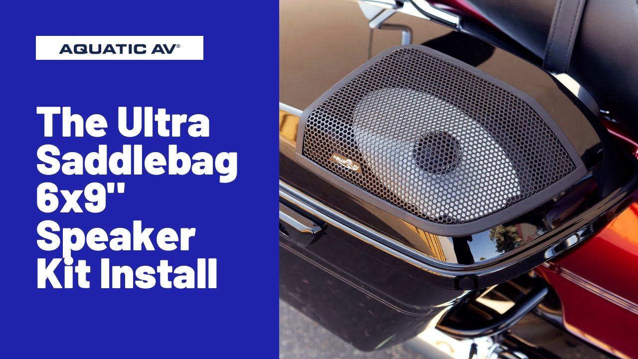 Aquatic AV ULTRA Saddlebag 6x9 Speaker Kit Installation Walkthrough For Harley Davidsons