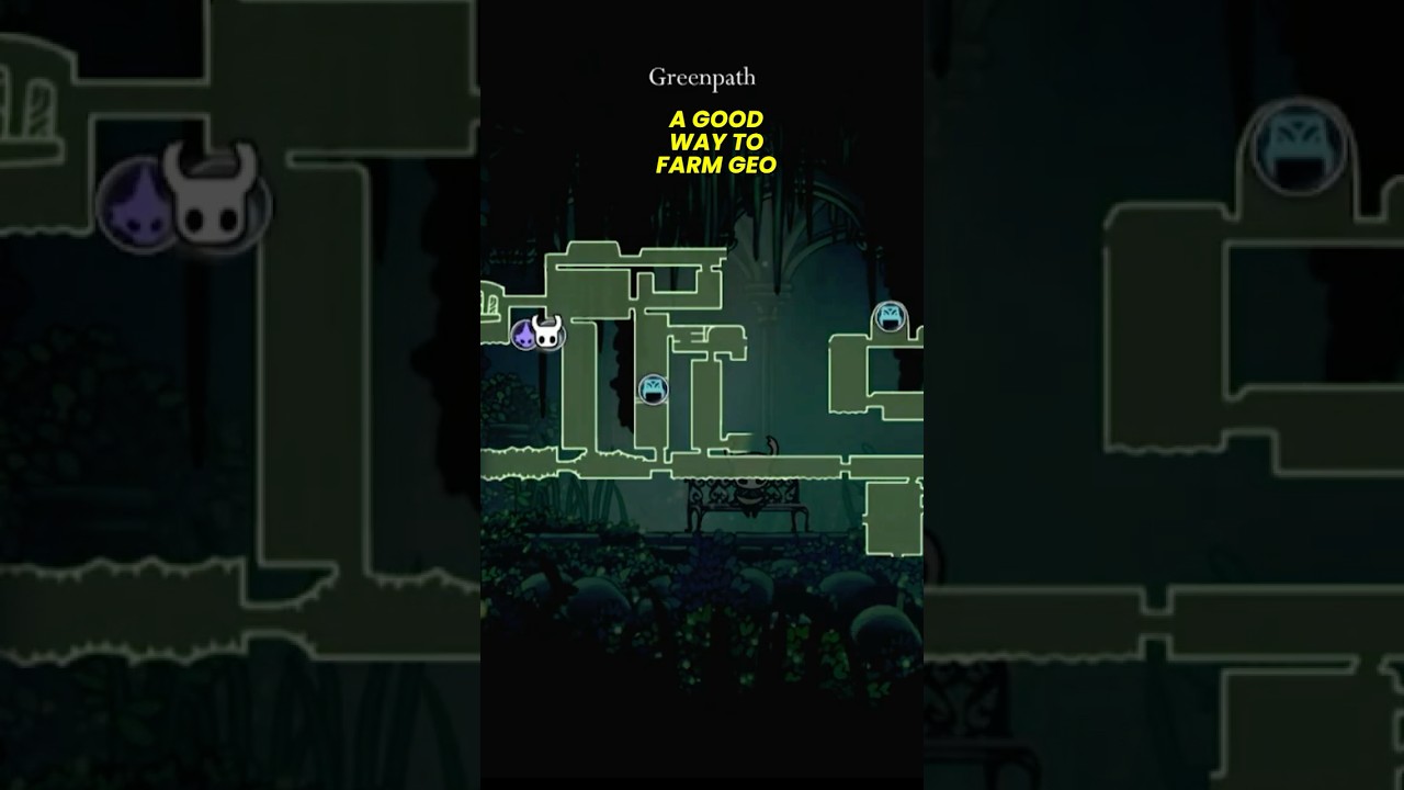 HOLLOW KNIGHT - A GOOD WAY TO FARM GEO IN GREENPATH  #hollowknight
