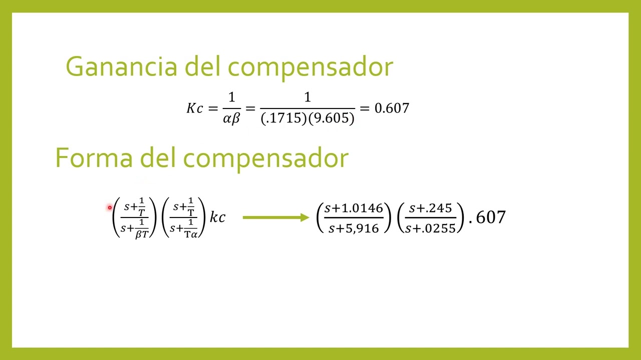 Diseño de compensador en Atraso-Adelanto |Método de Respuesta a la frecuencia| |Control 2| |Unidad2|