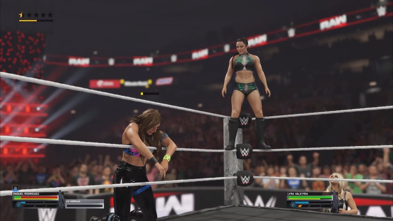 WWE 2K25 Lyra Valkyria Vs Raquel Rodriguez Women's Intercontinental Title Raw Netflix March 24, 2025