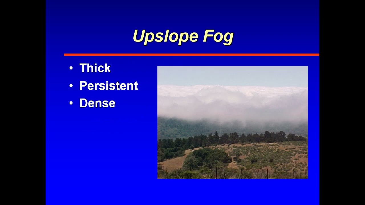 ATSC 231 IFR Conditions 2 - Fog Types