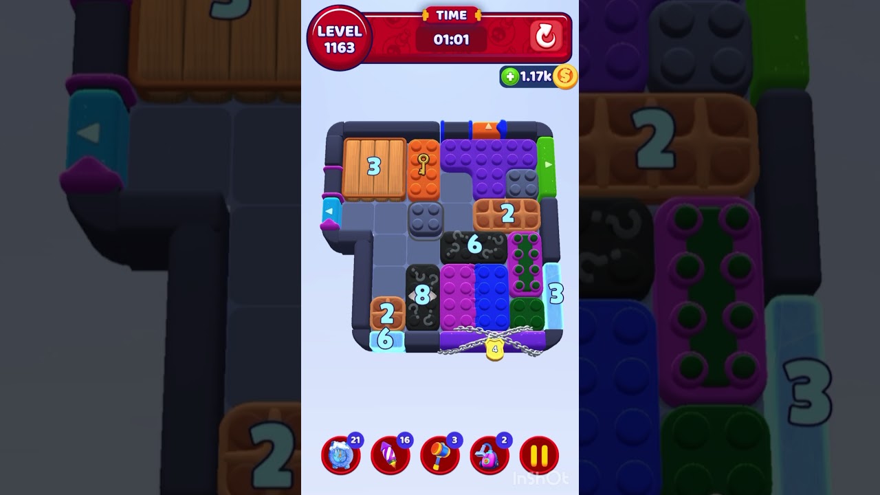 Color Block Jam Level 1163 &ndash; Full Puzzle Solution (No Boosters)