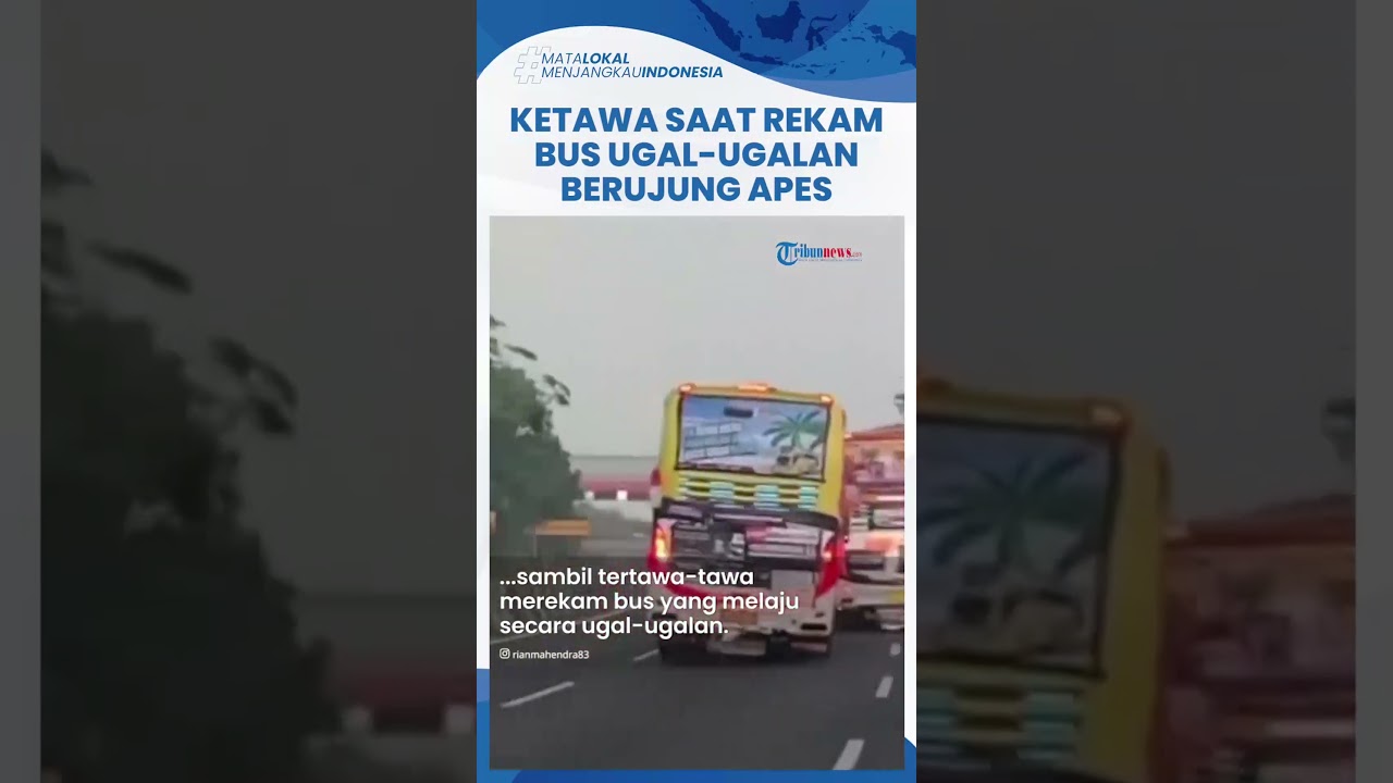 Rombongan Mobil Avanza Apes Seusai Rekam Bus Ugal-ugalan, Awalnya Ketawa Endingnya Nangis