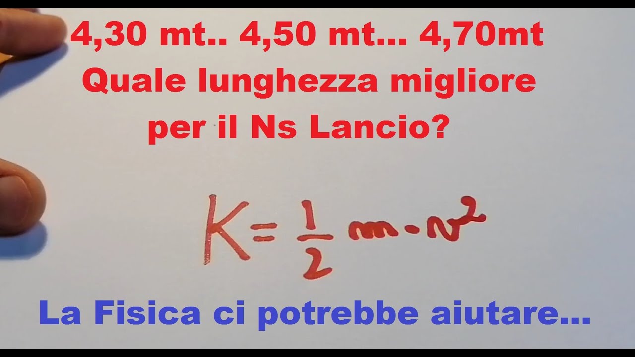 Quale lunghezza di Canna migliore per il ns Lancio?... La Fisica può aiutarci!!!