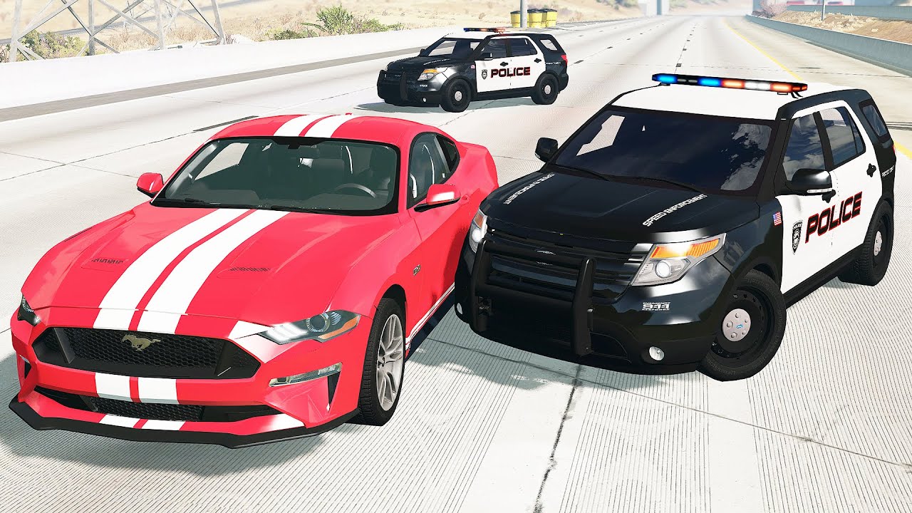 High Speed Police Chases #35 - BeamNG drive (4K)