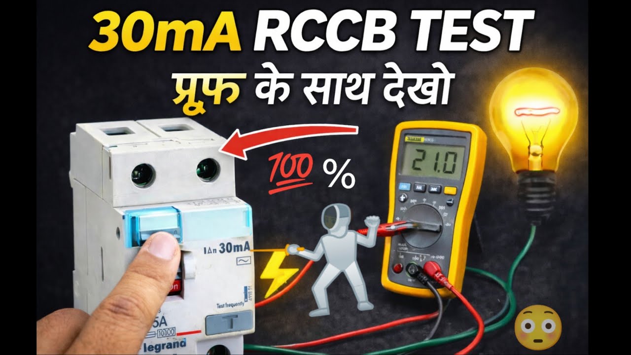 Rccb Testing  With Proof 100% Work | RCCB Working Test with Proof | Rccb का लैंप से टेस्ट 100% वर्क