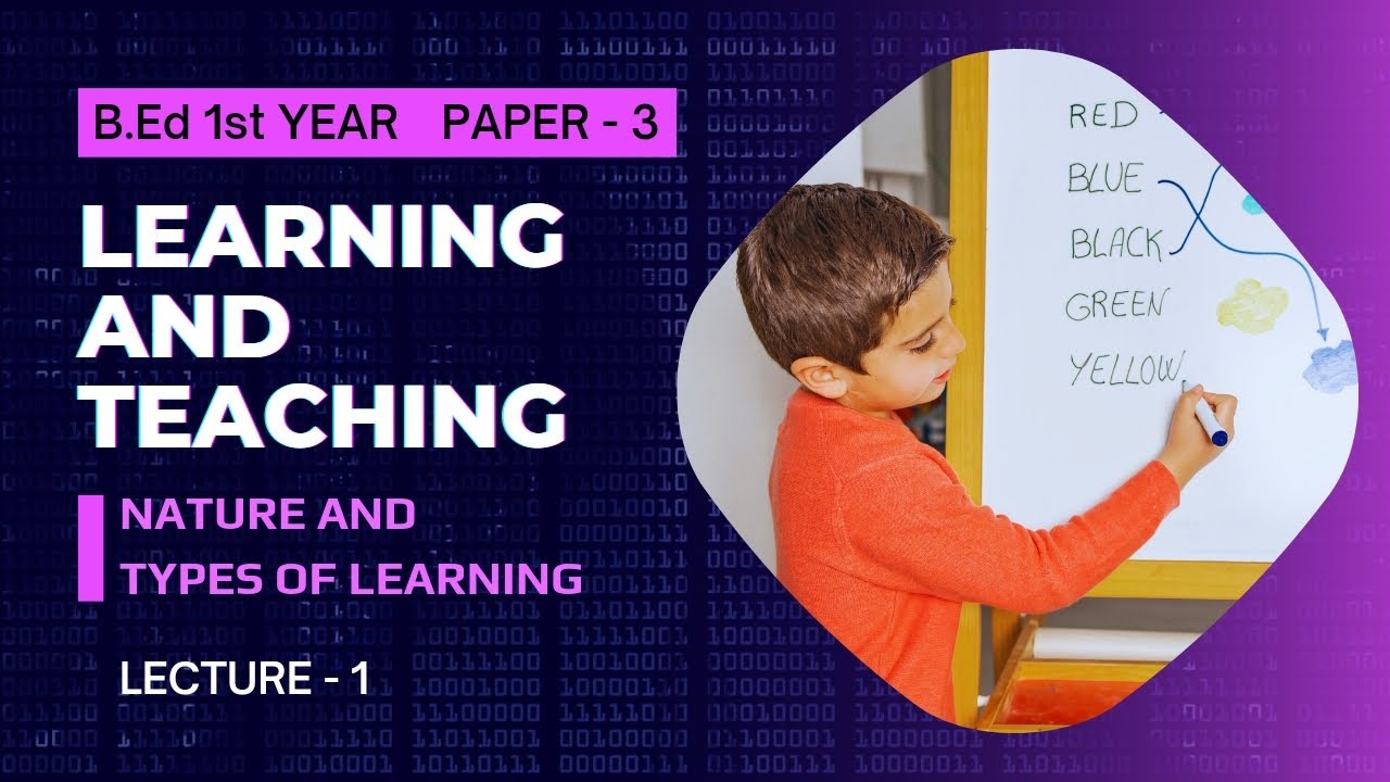NATURE AND TYPES OF LEARNING