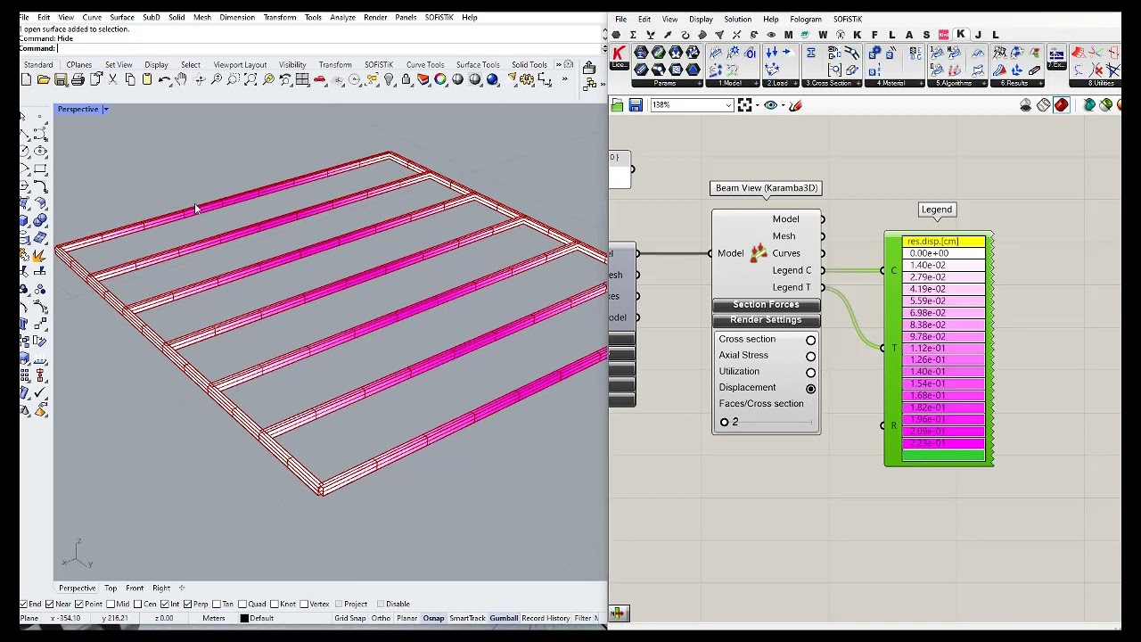 Grasshopper Tutorial- Part17- Beam Structures (Karamba Structural Analysis)