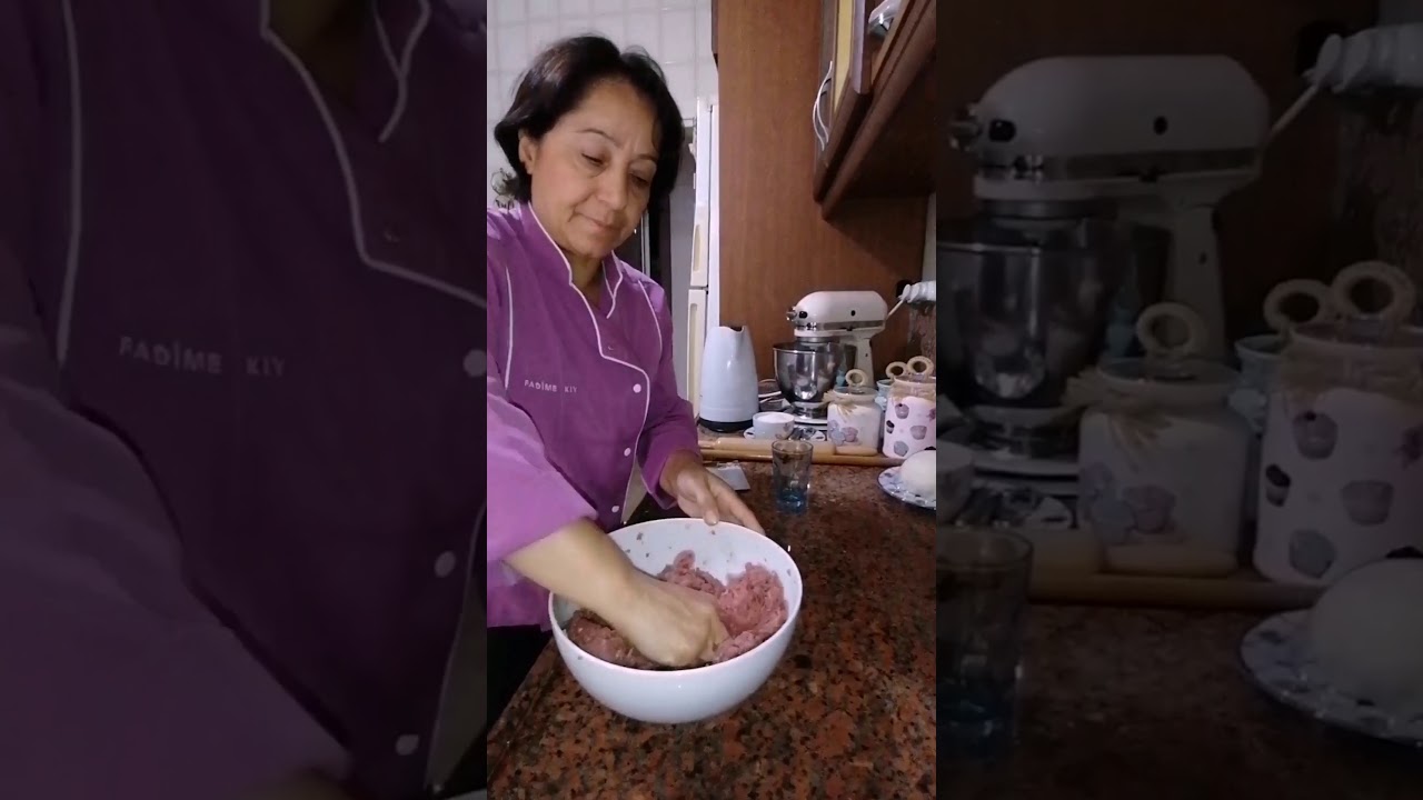 çi börek uygulaması / making çi börek (Turkish pastry)