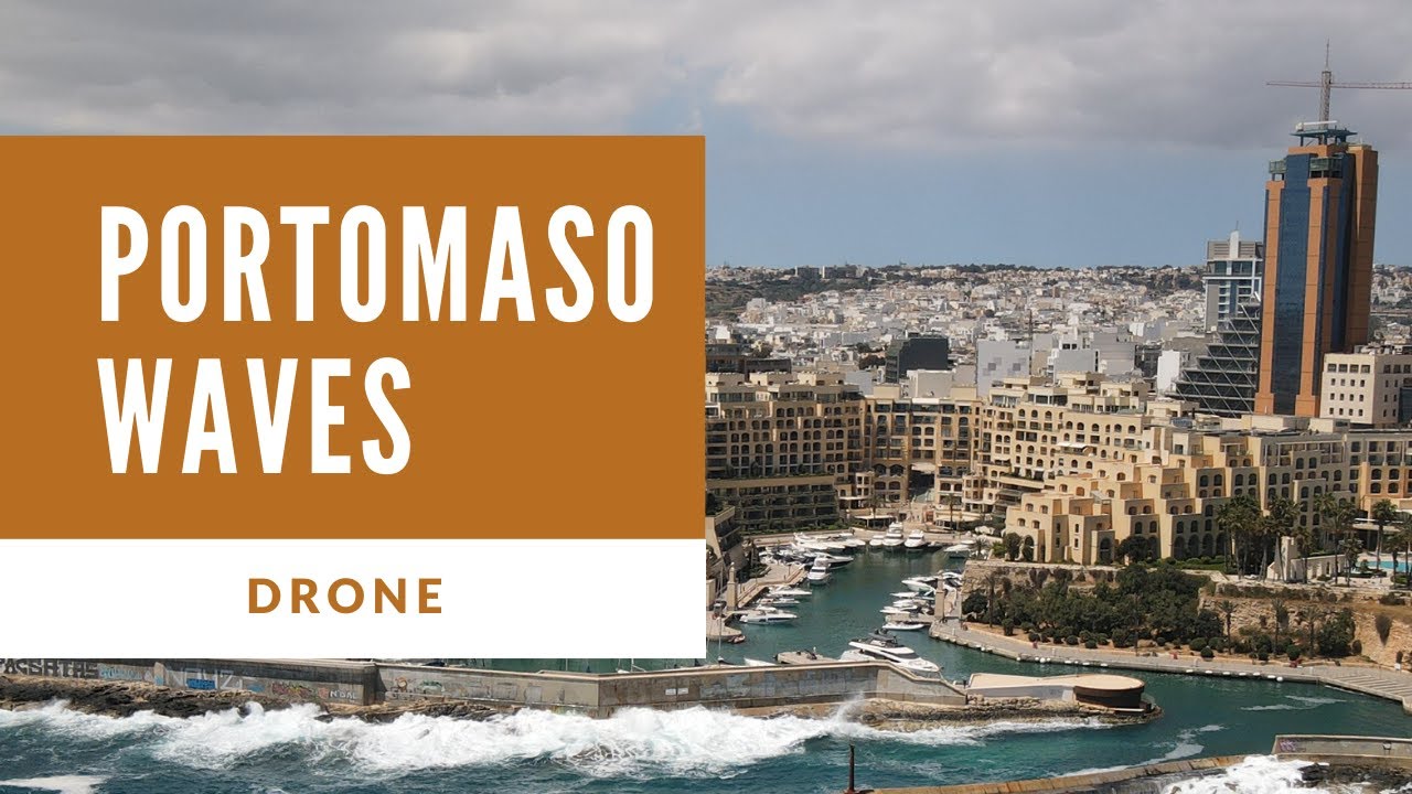 Beautiful Relaxing waves at the Portomaso Marina