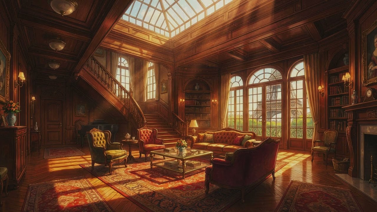 Paris Library Lounge, 1940s | Luxury Reading & Relaxing Ambience (2 Hours)